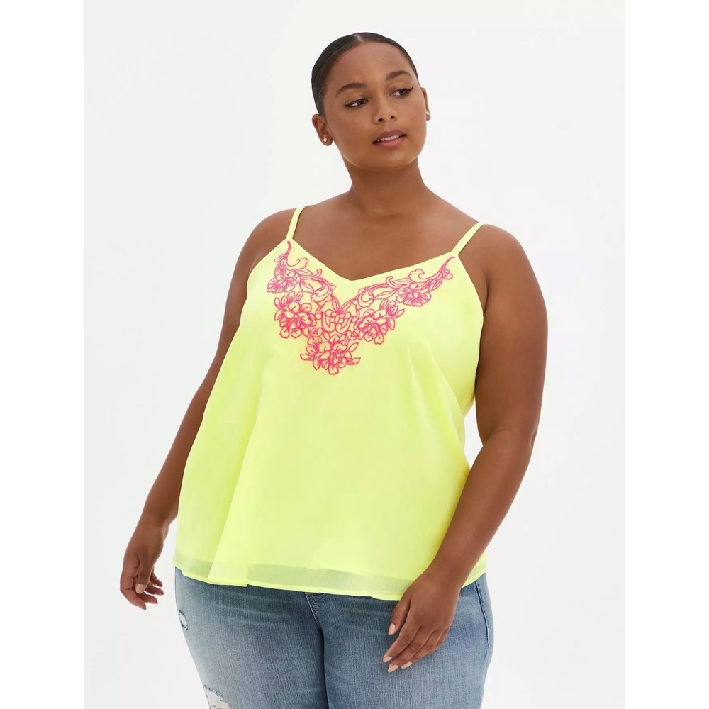 Torrid Sophie Chiffon Embroidered Swing Cami